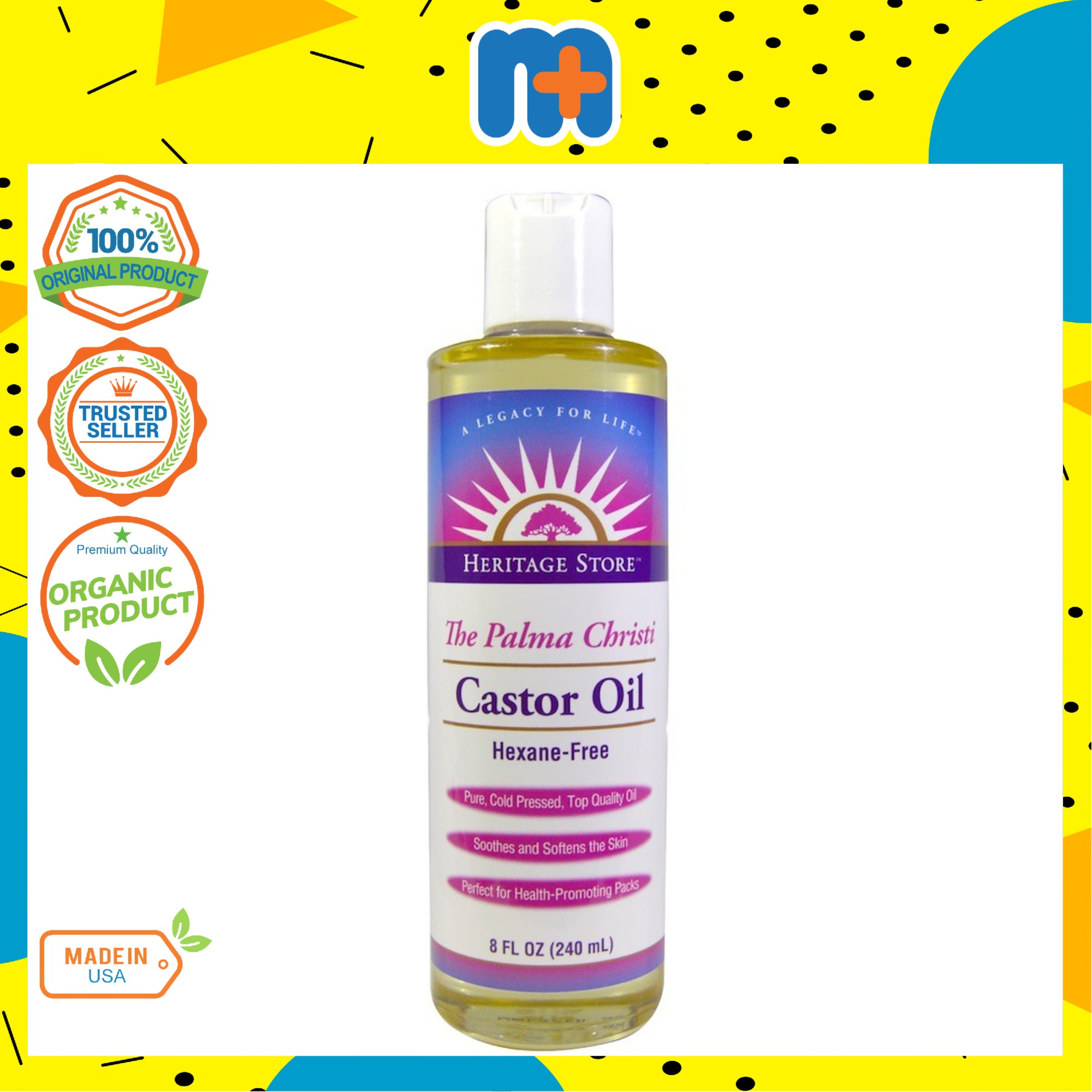 HERITAGE STORE CASTOR OIL 240ML